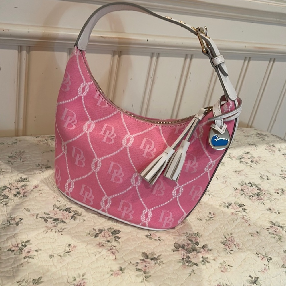 Dooney & Bourke baby pink and cream handbag